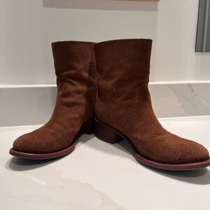 Tory Burch Tan Suede Heeled Boots